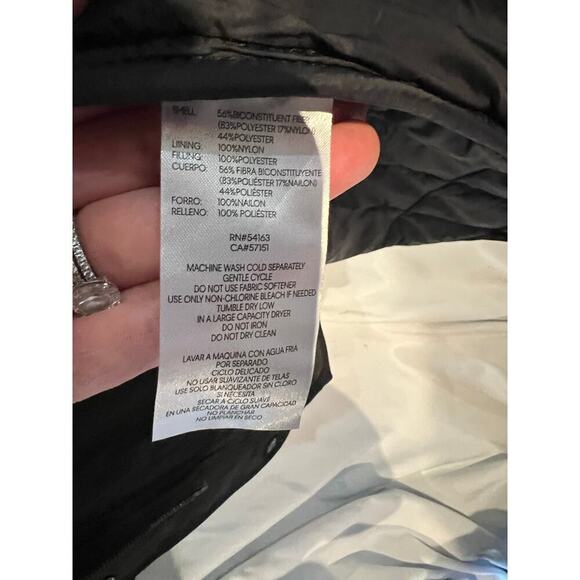 Women's DKNY Black Long Puffer Jacket, Hooded, NWT, XL - Picture 10 of 12